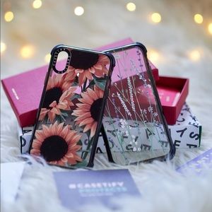 TWO Casetify iPhone X/Xs Ultra Impact case sunflower and floral
